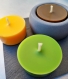 Mini bougies bonbon aux fruits x3 et bougeoir jesmonite