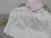 Couverture bébé enfant personnalisable prénom personnalisée en broderie avec coeur