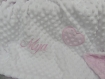 Couverture bébé enfant personnalisable prénom personnalisée en broderie avec coeur