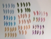 Lot 100 découpes scrapbooking - die cuts - multicolore - thème feuilles