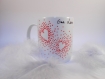 Soldes -15% mug porcelaine blanc - rouge -coeur 
