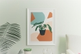 Illustration plante verte, cadeau passionné de plantes, dessin plante fleur de lune, affiche plante d'intérieur, illustration moderne boho,