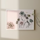 Carte 10 cm x 15 cm visage femme, dessin femme fleur lotus, dessin femme profil fleurs, décoration murale lotus, cadre chambre zen, dessin fleur femme