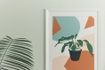 Illustration plante verte, cadeau passionné de plantes, dessin plante fleur de lune, affiche plante d'intérieur, illustration moderne boho,