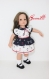 Tenue pour poupées gotz ( hannah et happy kids ou articulée ) : robe, boléro et paire de socquettes