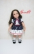 Tenue pour poupées gotz ( hannah et happy kids ou articulée ) : robe, boléro et paire de socquettes