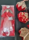 Poupée handmade spécial christmas et son lot de 3 diamants de papier en origami 