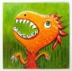 Dinosaure - peinture personnalisable à l'acrylique sur toile