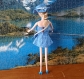 Vêtement robe bleue pour poupée mannequin barbie