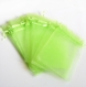 Sachet pochette cadeau organza  vert clair 15 x 10 cm - lot de 10 