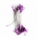 Lot 30 pistils apprêt bijoux fleurs violet brillant (double) 5,5 cm décoration bouquet