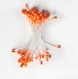 Lot 30 pistils apprêt bijoux fleurs orange brillant (double) 5,5 cm décoration bouquet