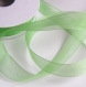 3 m ruban transparent organza vert clair 16 mm cadeau
