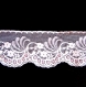 Coupon 3,5 m jolie dentelle de calais blanche et rose fleurs 6 cm lingerie décoration 