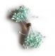 Lot 30 pistils apprêt bijoux fleurs turquoise clair brillant (double) 5,5 cm décoration bouquet