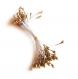 Lot 30 pistils apprêt bijoux fleurs doré (double) 5,5 cm décoration bouquet