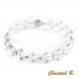 Bracelet swarovski cristal romantique perles tissées swarovski cristal et argent