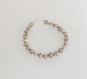 Bracelet perles de papier beige/écru