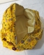 Trousse fourre-tout tissu fleuri jaune 22x15 cm x13 hauteur