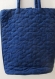 Sac cabas femme classique bleu décor bobines 35x32x12 cm