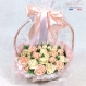 Bouquet fleurs panier gourmet marshmallow cadeau original femme  chamallow gourmand roses saveur abricot/vanille guimauve  anniversaire