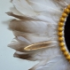 Miroir en plumes noires ou blanches avec dorures by swanell