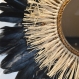 Grand miroir raphia et plumes by swanell