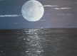 Lune peinture toile acrylique 