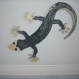Gecko - salamandre - lézard en bois peint