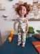 Pyjama pour poupée de 50 à 52 cm
