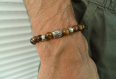 Bracelet pierre oeil de tigre ' bouddha '