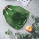 Melted and fused glass bottle platter “emerald” handmade and zero waste serving dish - eco gift & upcycled tray