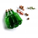Plateau de service fait à partir de bouteilles en verre fondu « emerald » fait main et plat de service zéro déchet 