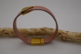  bracelet femme en cuir rose
