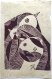 Linogravure originale sur papier artisanal - oiseaux4 - 15x21