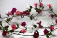 Guirlande florale 3 metres de pois de senteur faite main en papier cr