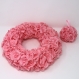 Couronne de roses en papier rose avec boule de roses en option pour un d