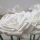12 roses blanches en papier
