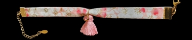 Bracelet liberty femme acier inoxydable 1 cm avec breloque