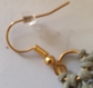 Boucles d'oreille pendantes acier inoxydable, macramé et perle 