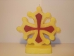 Bougie en cire végétale modèle  croix occitane