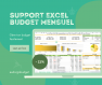 Support excel - gestion complete - budget mensuel
