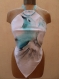 Crop top colibri oiseau haut court triangle bustier sexy camisole bandage bra corset corto  made in france création fait main modèle unique
