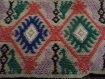 Noel cadeaux lot h = x 2 écharpe artisanale ethnique mexicain fait main + gants cuir  rouge et noir matelassé style chanel  neuf et vintage