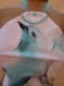 Crop top colibri oiseau haut court triangle bustier sexy camisole bandage bra corset corto  made in france création fait main modèle unique