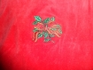 Cadeau noel fête gant rouge hermes 100 % cashmere cachemire kashmir + pochette + pochon decor gui houx vintage new year christmas