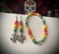 Parure boucles d’oreilles + bracelets « cactus » 