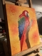 Perroquet en peinture 