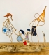 Souvenir de vacances figurines en ficelle et papier cadeau original ou personnalisé famille enfant été mer sculpture kraft armé bois flotté