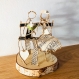 Cadeau futurs mariés fiançailles mariage déco originale intemporelle musique figurines en ficelle et papier sculpture fil kraft armé bois
